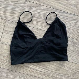 Aritzia Black V-Neck Bralette